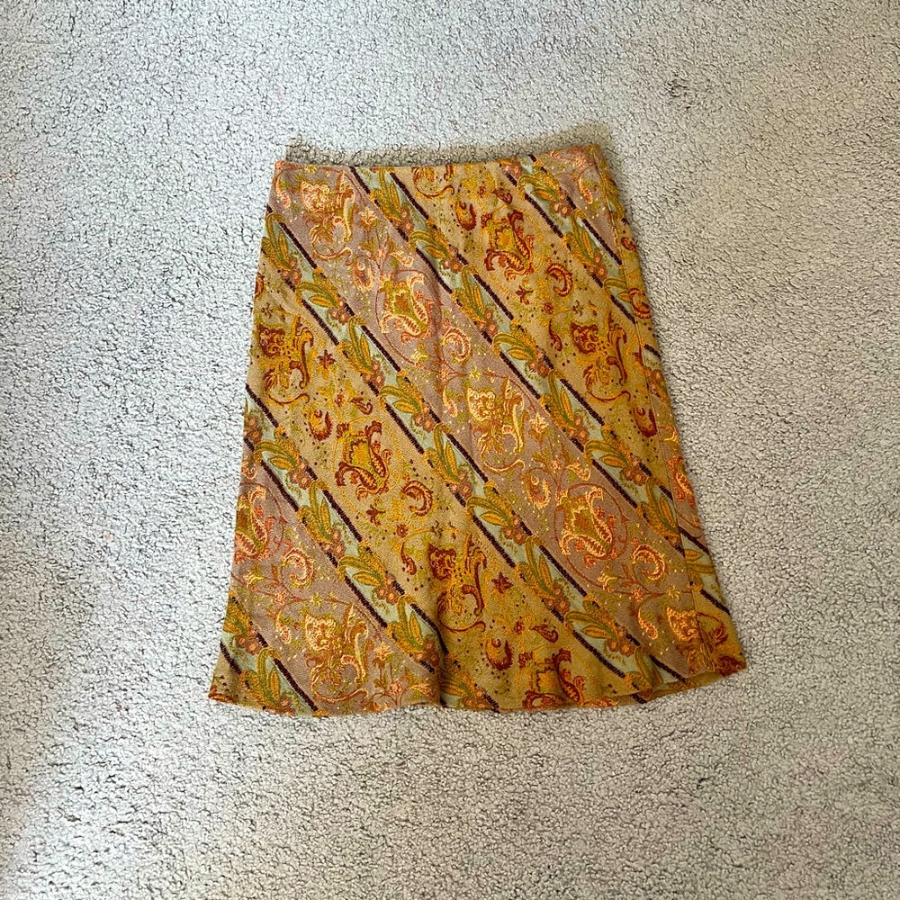 Vintage Tapestry Midi Skirt